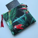 Green Jungle Printed Velvet  Coin Purse