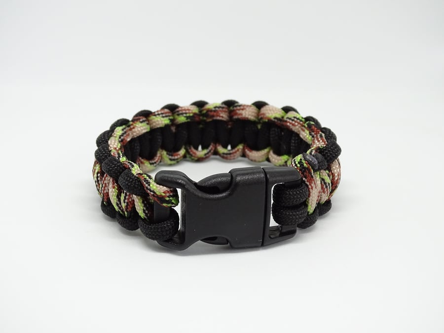 Multi coloured & Black Paracord Bracelet 