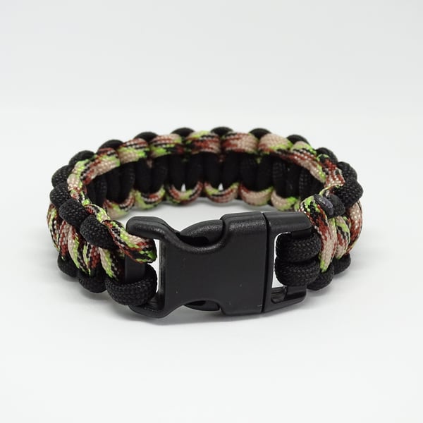 Multi coloured & Black Paracord Bracelet 