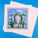 Children's Birthday Card, Boy, Handmade, DEcoupage