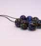 Handmade brown and iridescent lamp work glass beads - Image 8