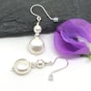 Sterling Silver Pearl Earrings, Gift For Her, 