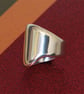 Silver  Ring - Signet Ring - Woman or Man's Ring - Handmade to order, all sizes - Image 4