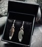 Silver feather earrings - Image 5