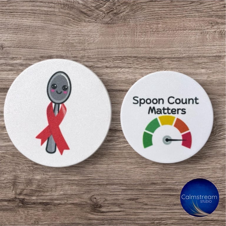 Spoon Count Pocket Token Chronic Illness Energy Pacing Tool
