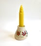 FLORAL CERAMIC CANDLE HOLDERS WITH HAND ROLLED BEESWAX CANDLES - Image 2