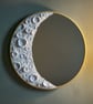 38cm Gold Moon Mirror Handmade Celestial Wall Mirror  Lunar Home Decor Moon