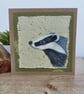 Badger Handpainted Greetings Card. British wildlife lovers.