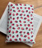 Strawberry Print Quilted Fabric Book Sleeve - Paperback Size  - Image 1