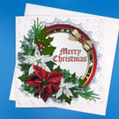 Large Christmas card, Decoupage, Handmade, Parents, Husband, Wife