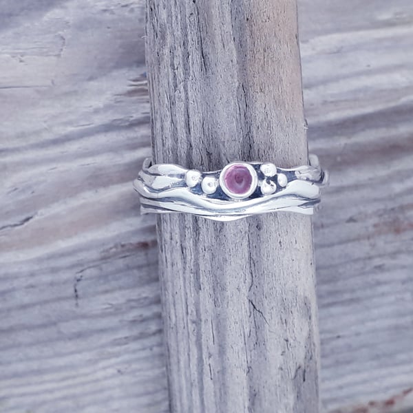 Tiny Wave with Pink Tourmaline size L-T