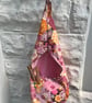 Pink Cotton Peg Bag, Lined Storage Bag for Pegs, handmade in Yorkshire