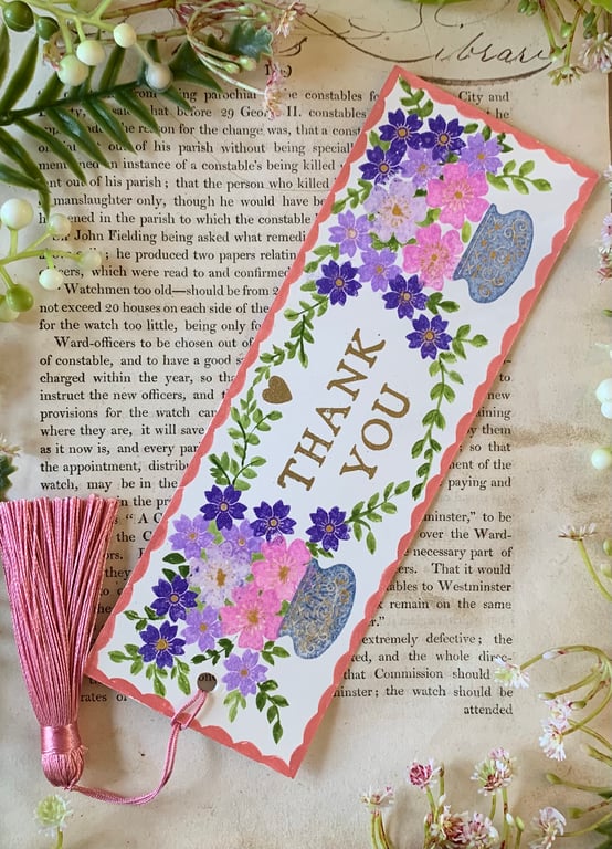 Thank You Handmade  Bookmark
