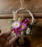 Mini Pink Strawflower dried flower gift sized wreath - Image 2