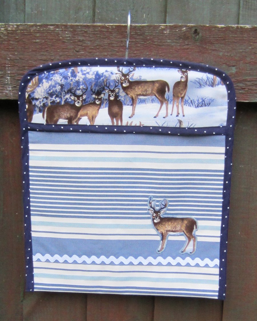 Blue Stag Peg Bag