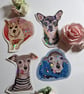 Dog holograhpic vinyl stickers