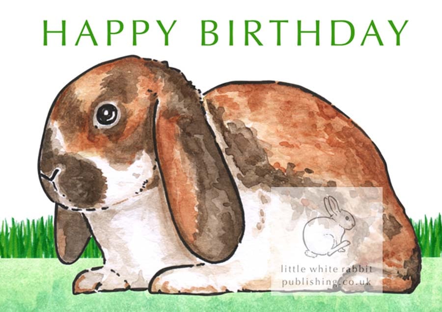 Sherry the Rabbit - Birthday Card