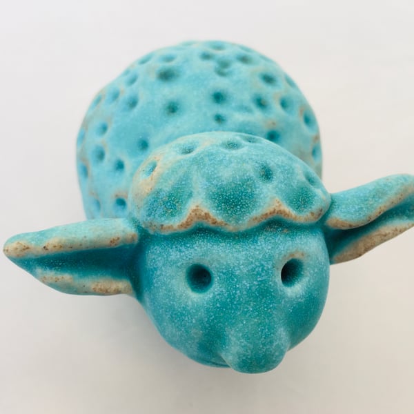 Clay animal, Madge ceramic sheep, one off piece of art, ceramic gift