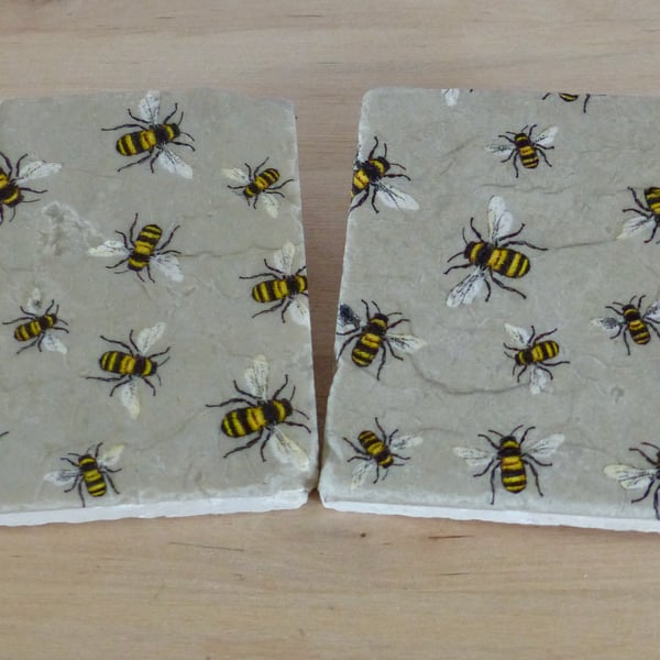 Marble 'Bee' Coasters