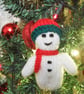 Christmas Mini Snowman - Handmade Christmas Decorations  - Image 6