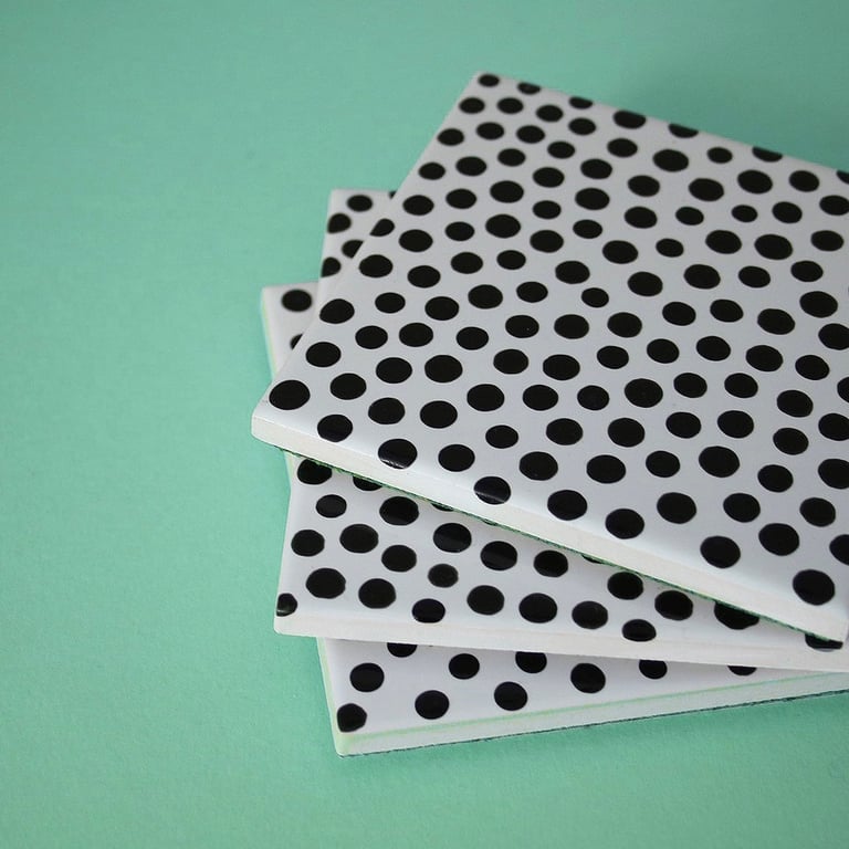 Polka Dot Coasters 10x10cm