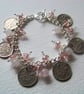  Valentine - Lucky Sixpence Charm Bracelet - Image 2