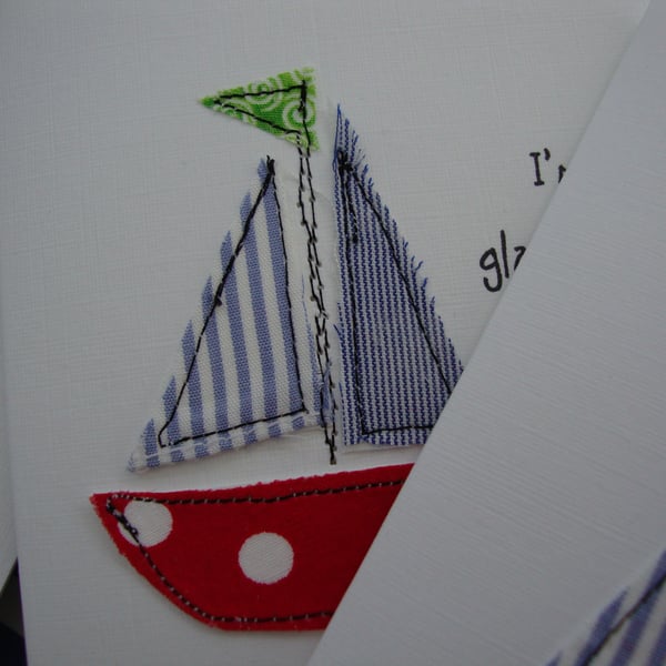 Little boat birthday card