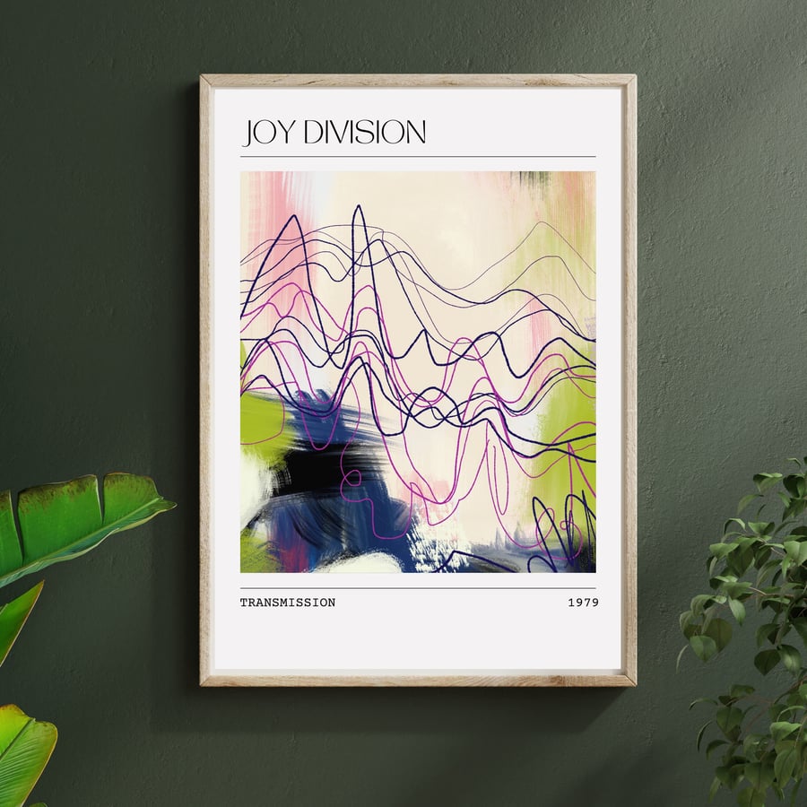 Music Poster Joy Division - Transmission Abstract Painting Song Art Print 70s