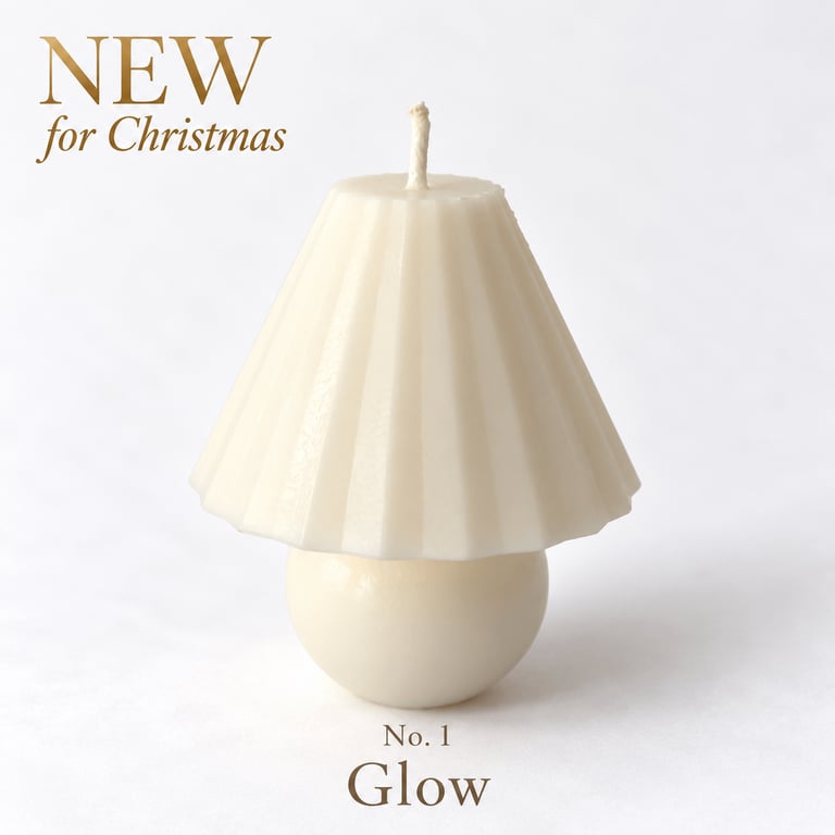 Scented Lamp Candle - Ivory Sculptural Candle - Christmas Home Decor