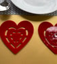 Acrylic Heart Coasters Set of Four or Six V3 - Image 1