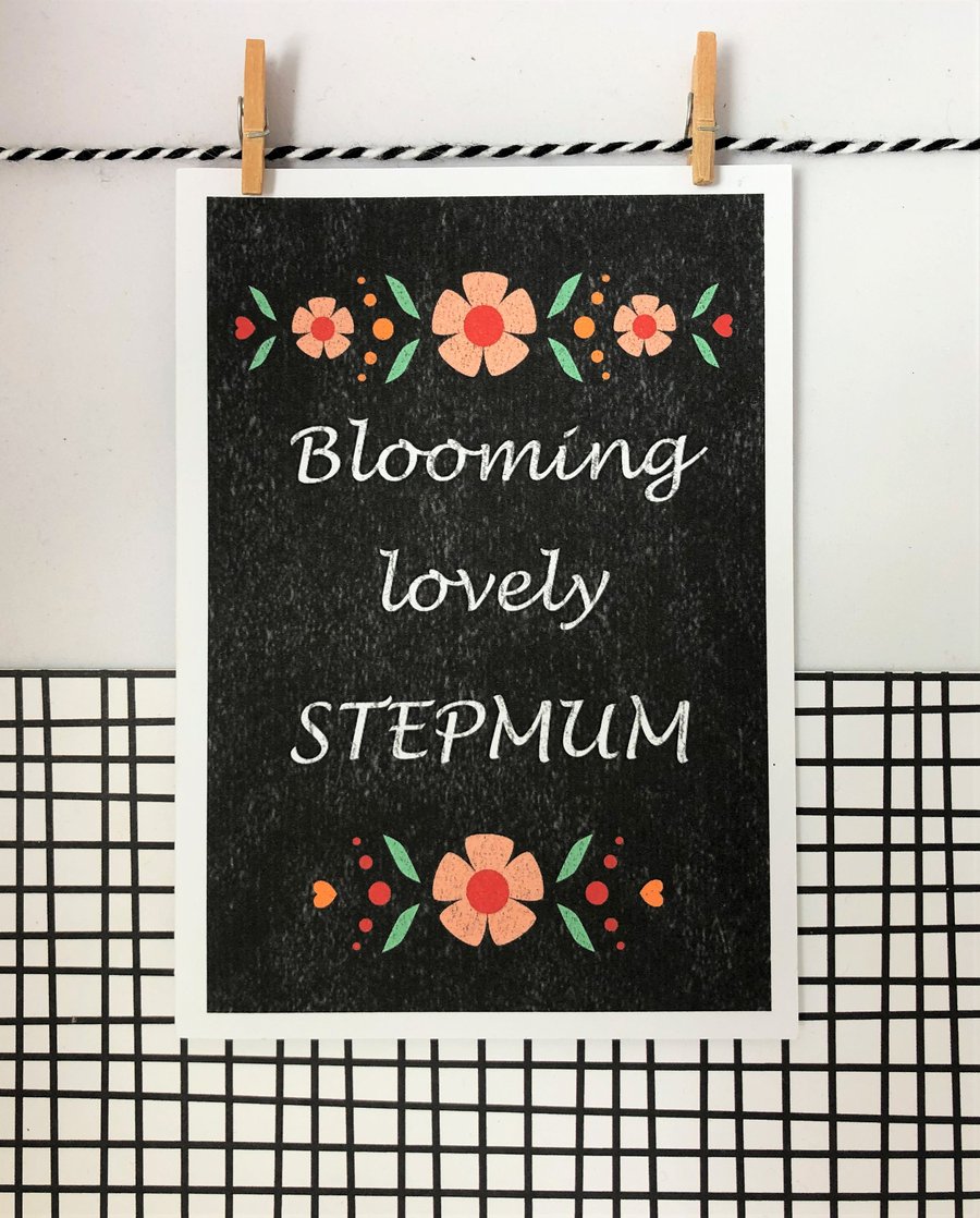 Step Mum Card - Wildflower Seeds - Handmade Card