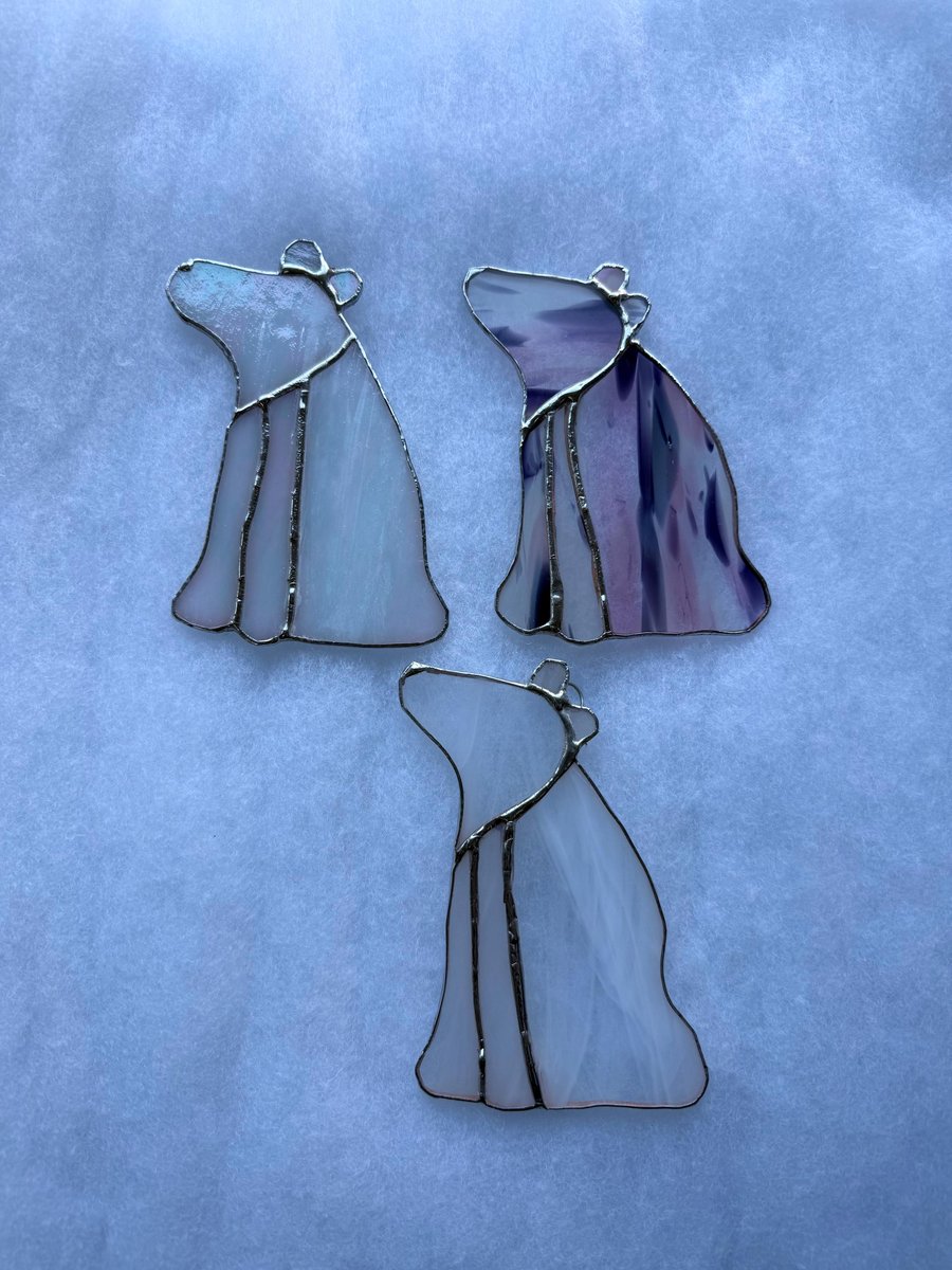 Stained Glass Stargazing Bear decoration or suncatcher