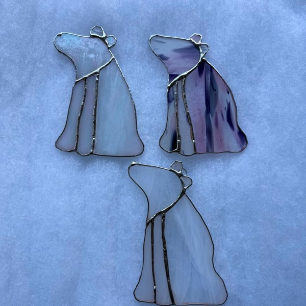Stained Glass Stargazing Bear decoration or suncatcher