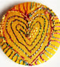 Buttons 1 inch button Hand Dyed Silks and Cottons Free Machine Embroidery Button