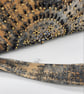 Gold and grey, beaded clutch bag, with wristlet,  - Image 5