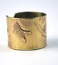 Etched Brass Bird Ring - Adjustable size - Image 1