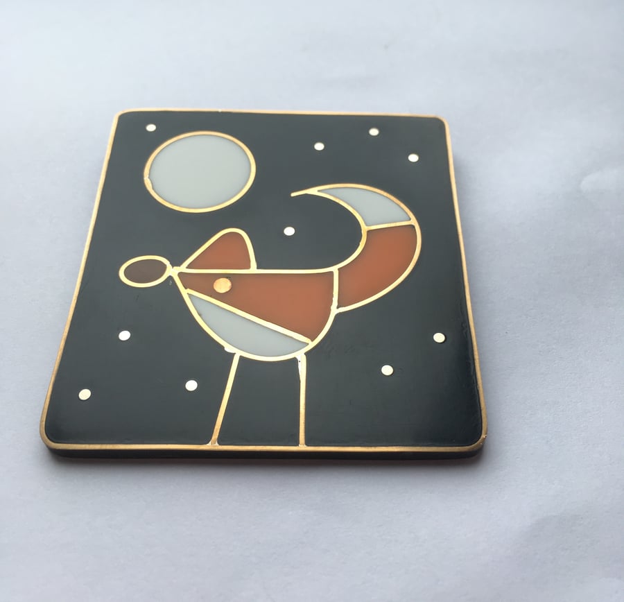 Statement pendant in metal and resin. HALF PRICE