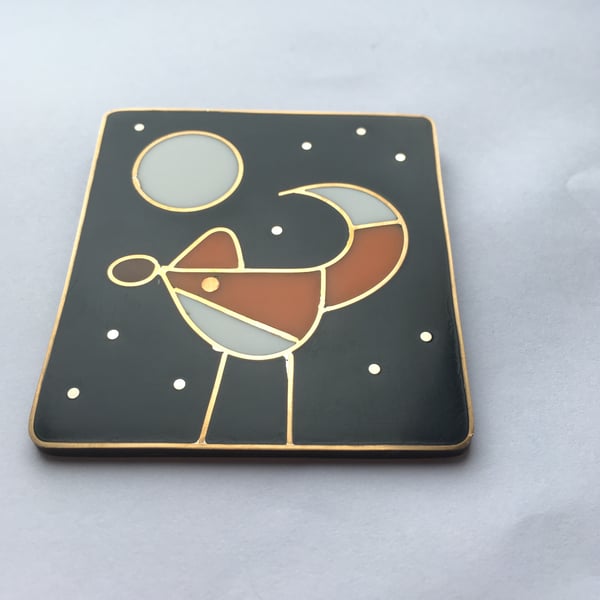 Statement pendant in metal and resin. HALF PRICE