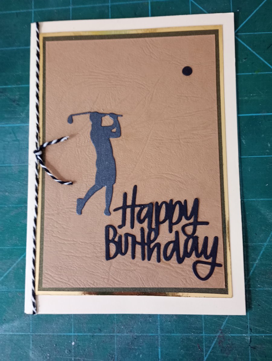 Golfer birthday card 