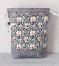 Project bag, drawstring bag, floral, Liberty - Image 2