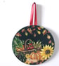 Autumn theme handpainted wooden decoration.   - Image 2