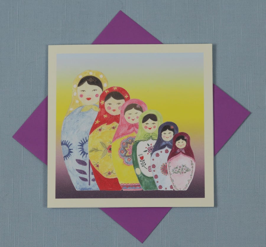 Babushka multi coloured background