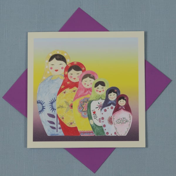 Babushka multi coloured background