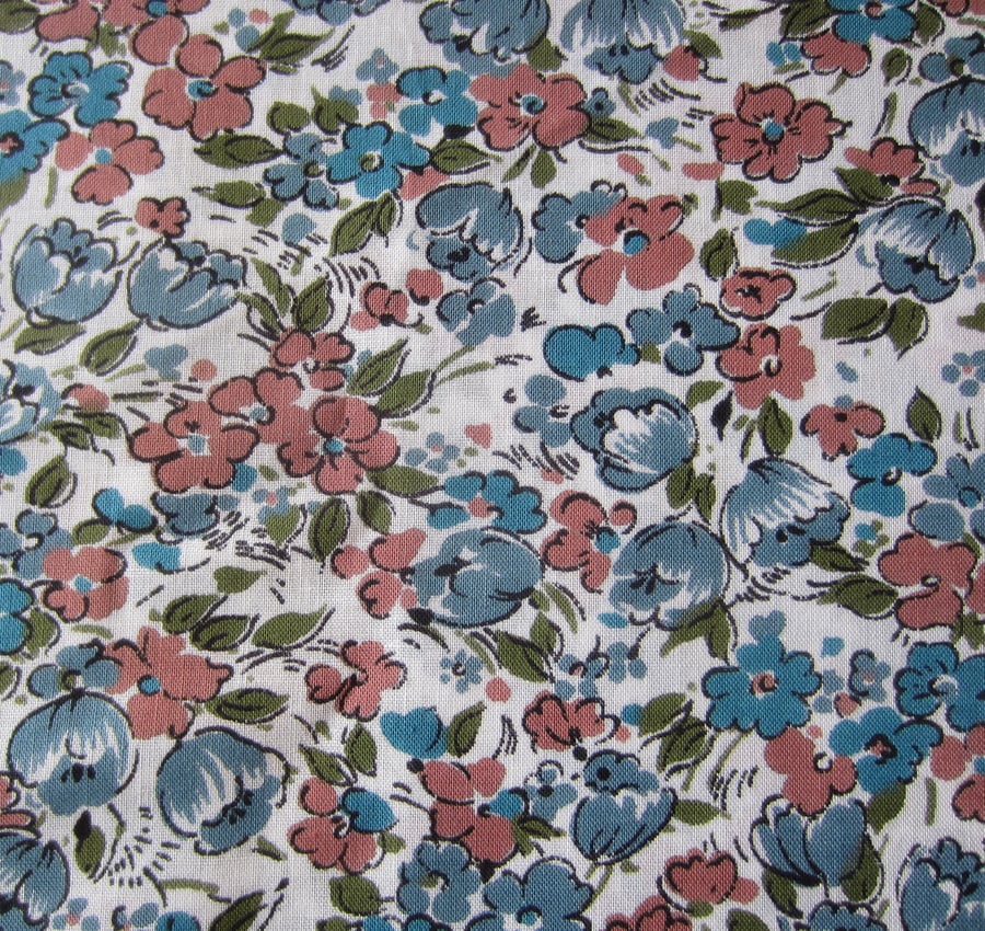 SALE 2 Metres of Unused Vintage Liberty Floral Fabric.50% to Ukraine.