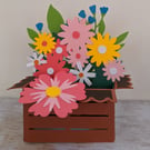 Pop Up Card - Summer Flowers Birthday Card