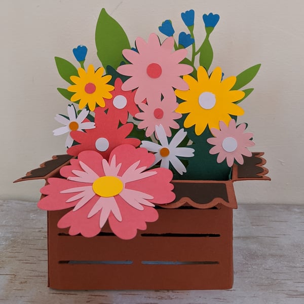 Pop Up Card - Summer Flowers Birthday Card