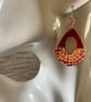 Geometric wood earrings - Image 2