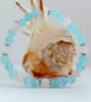 Aquamarine Jade, Frosted White Jade And Rose Quartz Bracelet - Handmade In Devon - Image 1