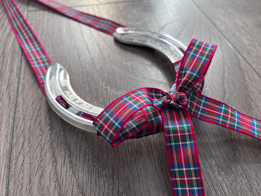 Scottish Tartan Lucky Wedding Horseshoe – Traditional Good Luck Gift