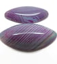 Agate Cabochons in Purple & Blue, 40x20x5mm, No Hole Jewellery Gemstone - Image 3